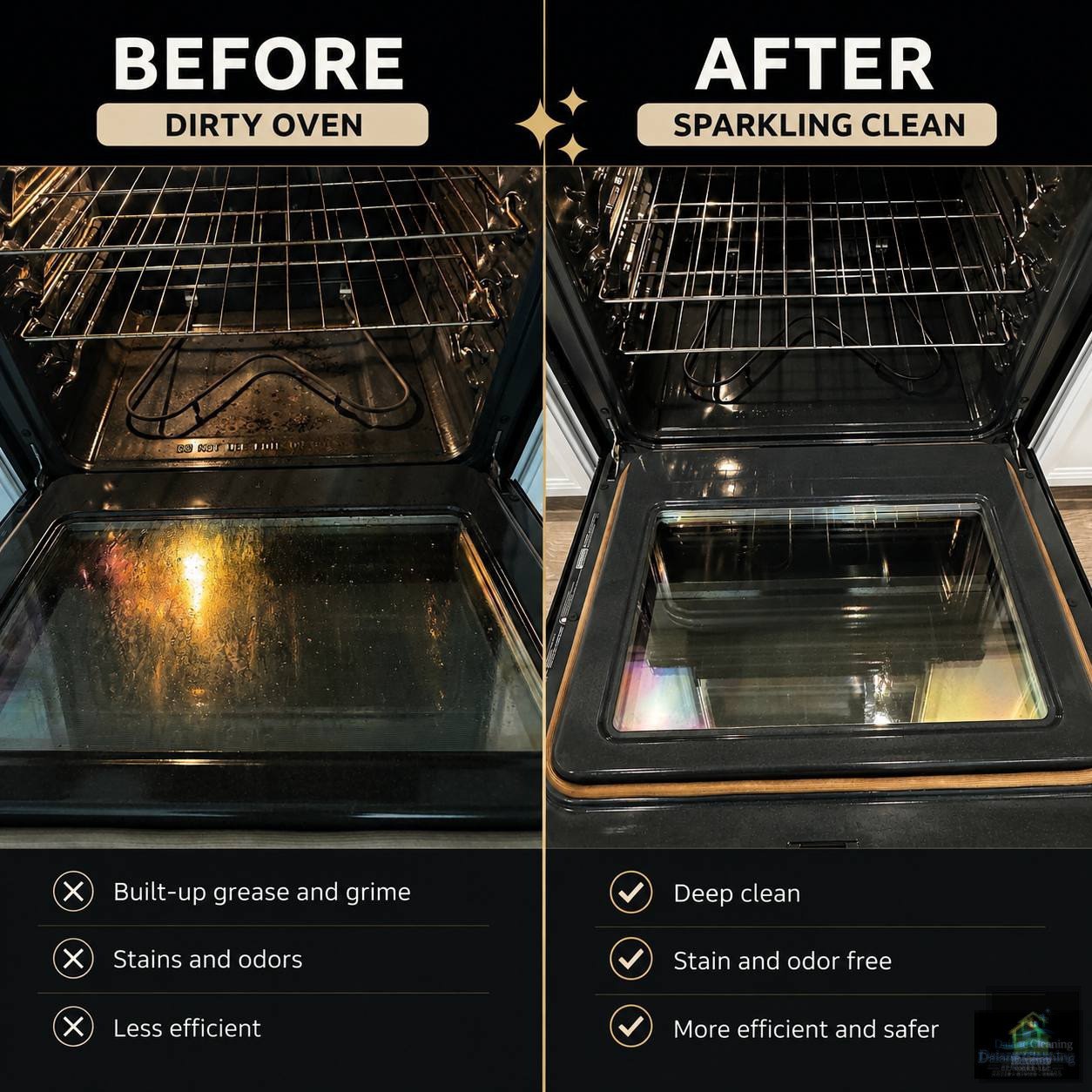 Oven before and after